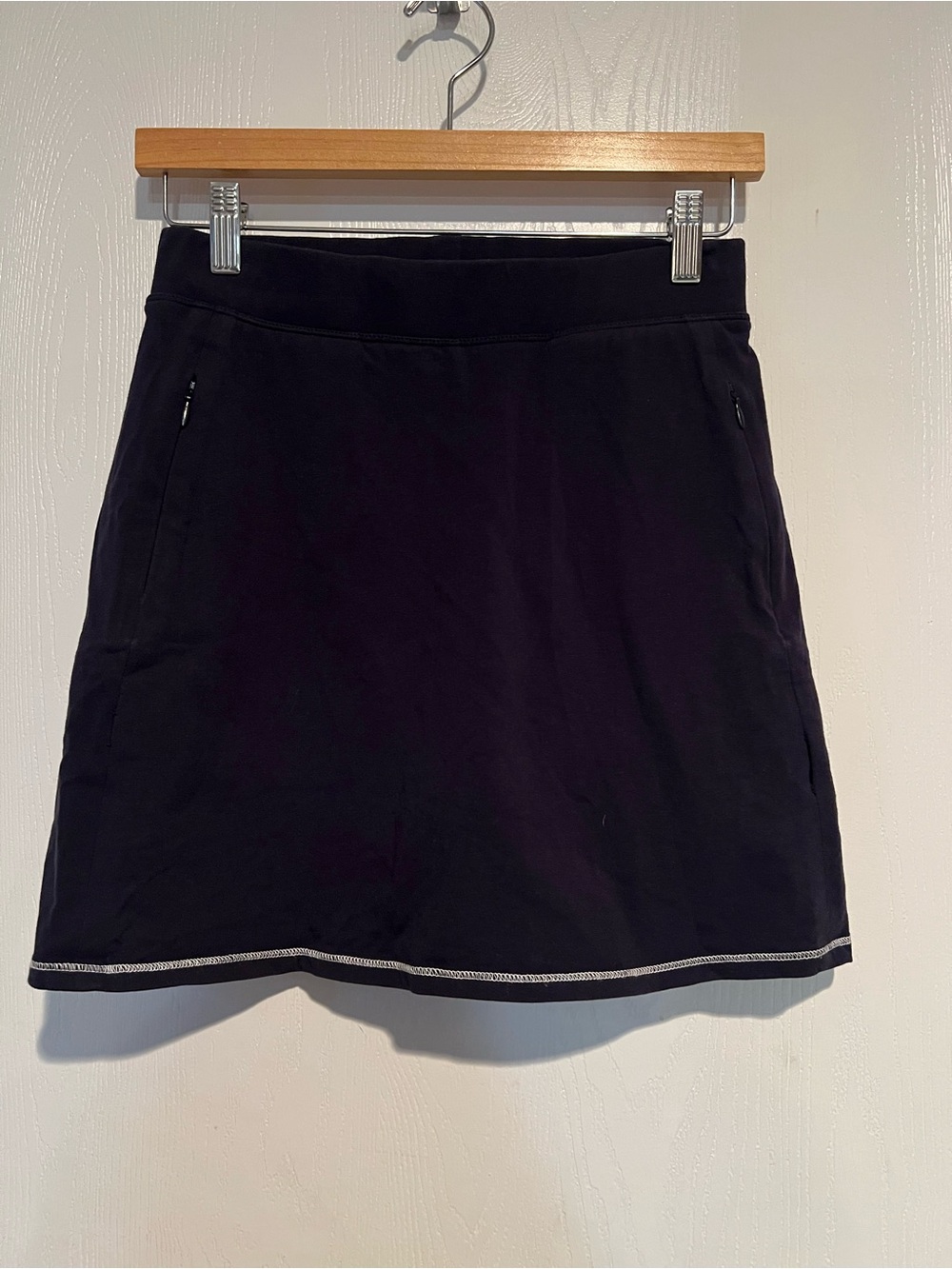 Spartina 449 Skort Navy Blue Jersey Lined Pockets Active Skirt Women Sz XS